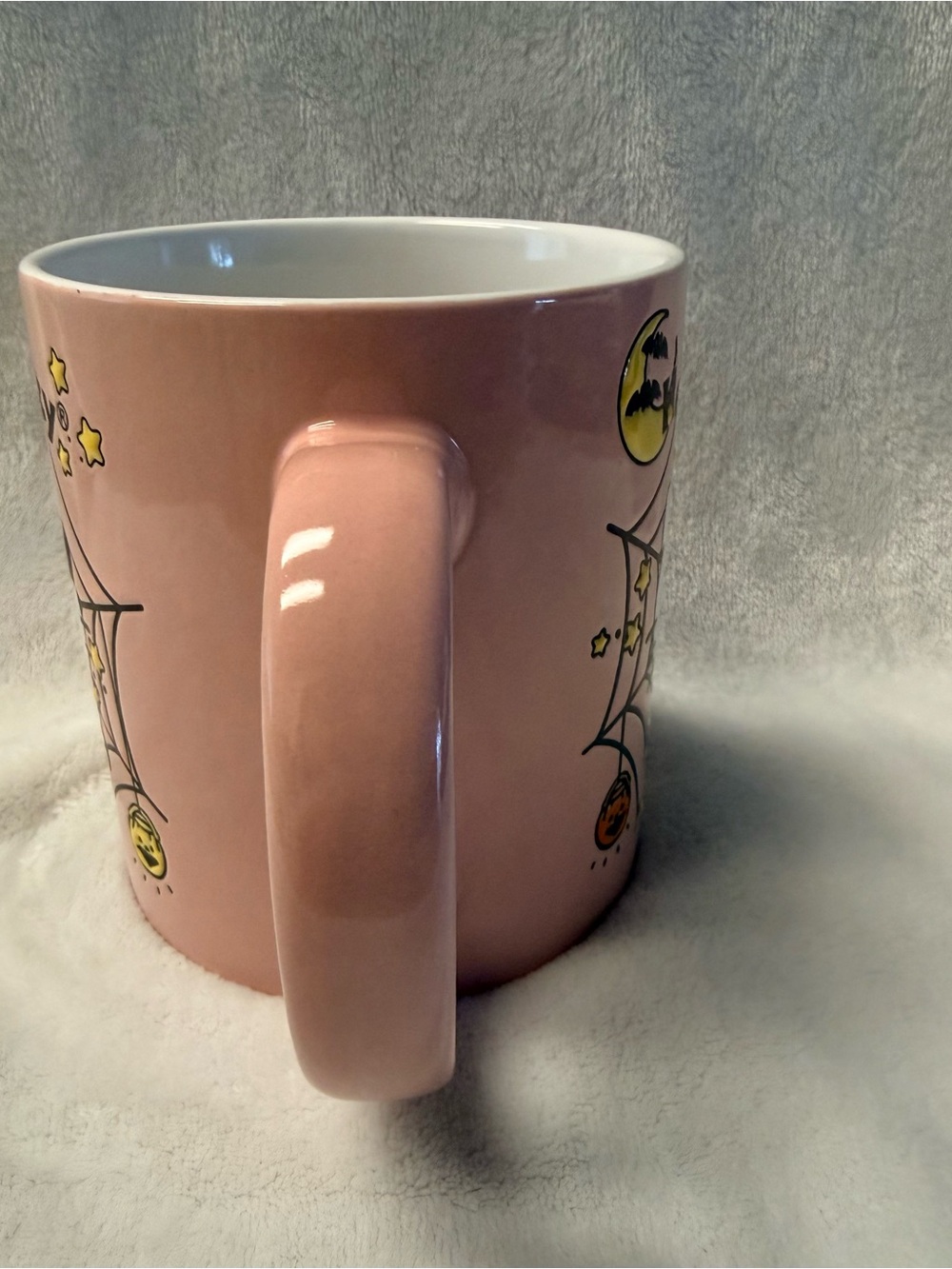 Sanrio Hello Kitty Skeleton Pink Spiderweb Halloween Spooky Ceramic Big Mug 20oz - Picture 5 of 8